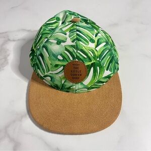 Little surfer dude monstera print snapback hat